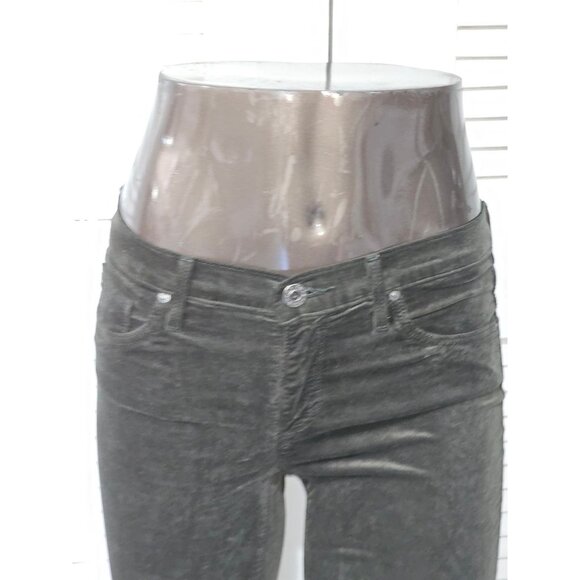 Adriano Goldschmied Green The Legging Super Skinny Velvet Pants Sz 27R 0984 - Picture 5 of 15